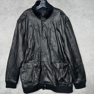 VTG LRG Lifted Research Group Lamb of God Jacket 3XL XXXL Black Leather RARE